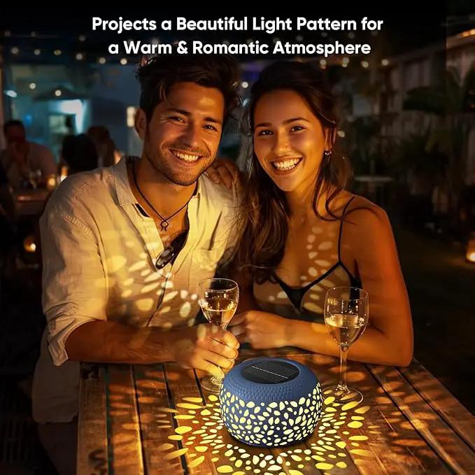 Solar Lantern Garden Patio Decor: 4 Pack White Solar Lanterns Outdoor Waterproof, Solar Lights Outdoor for Table Balcony Deck Pathway Porch Yard Decorations, Outside Hollow Out Metal LED Solar Lantern by GreenHaven Gardens