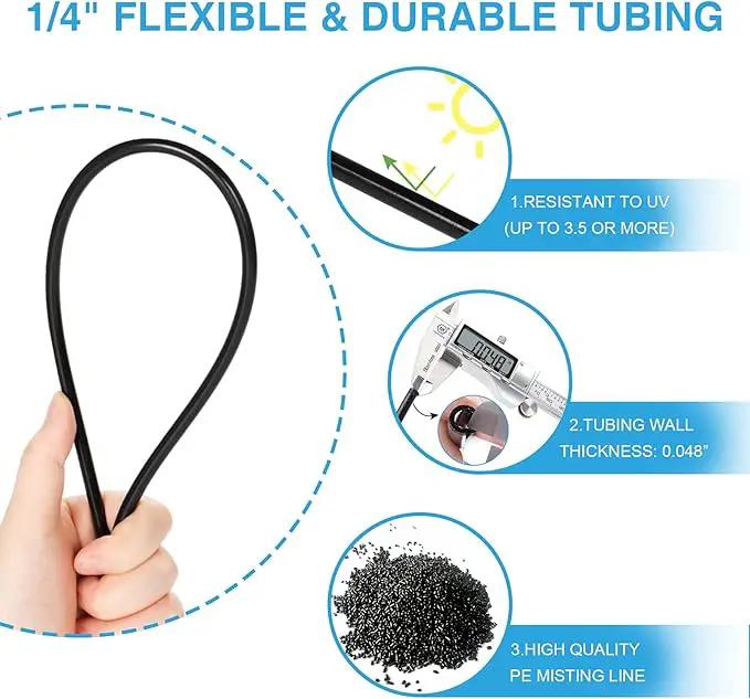 Bonviee Misters for Outside Patio, 100FT Misting Cooling System for Patio, 100FT (30M) Misting Line+28 Mist Nozzles+3/4" Brass Adapter, Pre-Assembled Garden & Greenhouse Watering System by GreenHaven Gardens