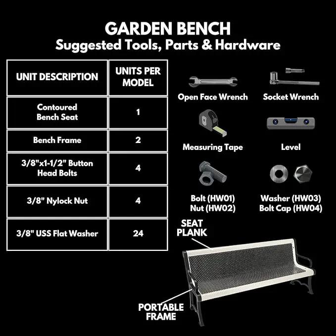Coated Outdoor Furniture Heavy-Duty Outdoor Bench Thermoplastic Coated, Expanded Metal, Commercial-Grade Garden Bench, Made in America (Portable with Back, 4 Ft, Textured Red) by GreenHaven Gardens