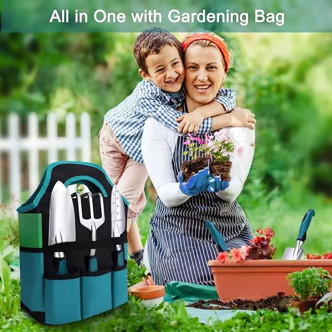 Kynup Garden Tools 7-Piece, Gardening Hand Tools, Gardening Tools Set Cultivators with Rust-Proof,Stainless Steel, Aluminum Alloy Material, Gardening Supplies Set Ideal Gift by GreenHaven Gardens