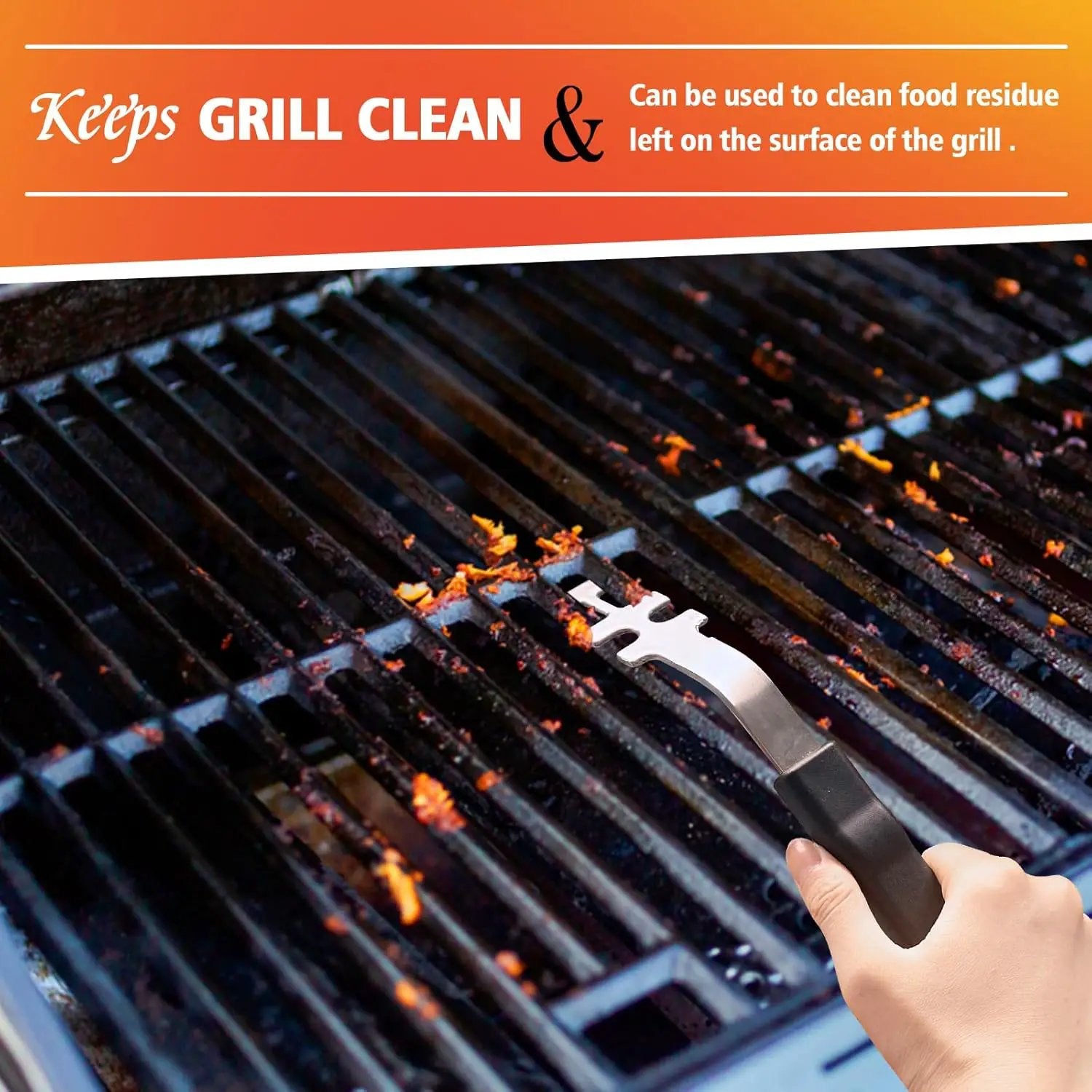 Grill Grate Lifter Stainless Steel Cooking Grate Lifters for Green Egg Parts, Grate Lifter Tool for Charcoal & Gas & Smoke Grills, Green Egg Tools, Kamado Grill, Weber Grill Accessories by GreenHaven Gardens