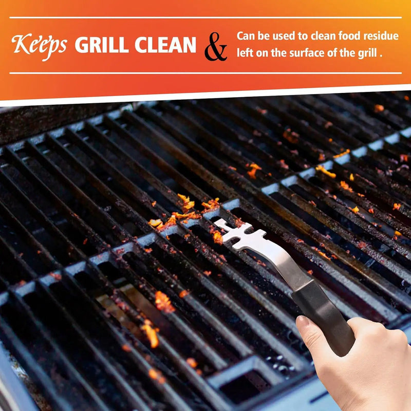 Grill Grate Lifter Stainless Steel Cooking Grate Lifters for Green Egg Parts, Grate Lifter Tool for Charcoal & Gas & Smoke Grills, Green Egg Tools, Kamado Grill, Weber Grill Accessories by GreenHaven Gardens