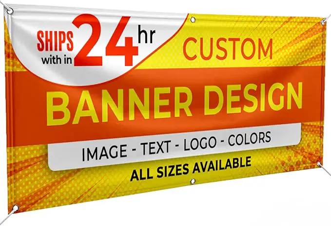 Personalized Passion Vinyl Banner 2' x 2' - Customized Banner for Business, Graduation, Birthday Parties - Indoor/Outdoor Use - Full Color 13oz Vinyl Custom Signs with HD Printed Text, Photos by GreenHaven Gardens