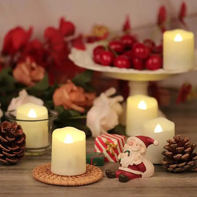 6 PCS 1.8”H Rechargeable Flameless Votive Candles with Remote and Charging Cable, Battery Operated Flickering LED Tealight Candles, Durable & Sturdy Tea Light, Ideal for Pumpkin/Bar/Party Decor by GreenHaven Gardens