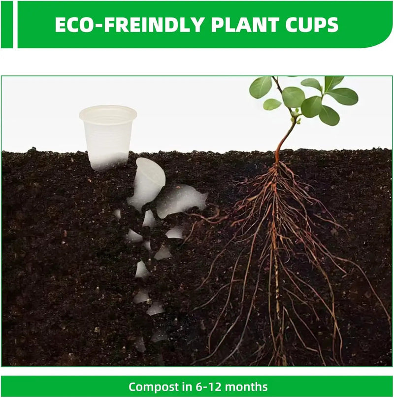3 oz 300 Pack Compostable Disposable Bathroom Mouthwash Cups, A Great Replacement for Paper Ones,Used for Mini Snack,Hot/Cold Drinking Cup For Party Picnic Office by GreenHaven Gardens