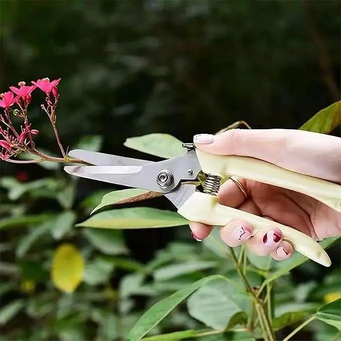 BUGUI Lightweight Garden Scissors - 7.5" Straight Blade Gardening Tool, Sharp Flower Shears for Cutting Flowers, Trimming Plants, Bonsai, Fruits Picking by GreenHaven Gardens