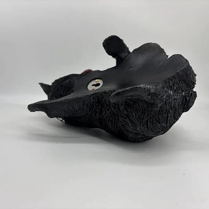 Black Bear Cub Tree Hugger Decor Outdoor Sculpture, Baby Bear Hanging Up a Tree Statue Garden Peeker, Adorable Cute Resin Tree Hugger Bear Face for Gifts and Garden Decor by GreenHaven Gardens