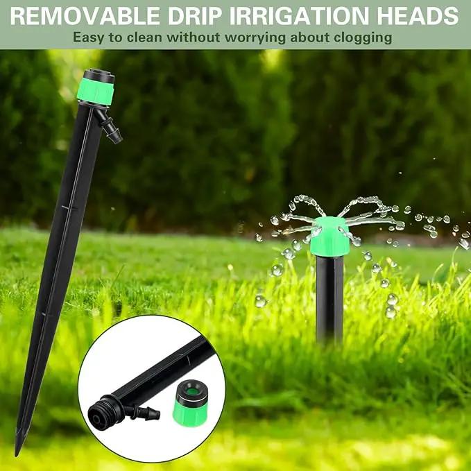 120 Pcs Drip Irrigation Emitters for 1/4'' Drip Irrigation Tubing 60 Irrigation Emitters Sprayer 60 Adjustable 360 Degree Water Flow Drippers for Patio Lawn Garden Watering by GreenHaven Gardens