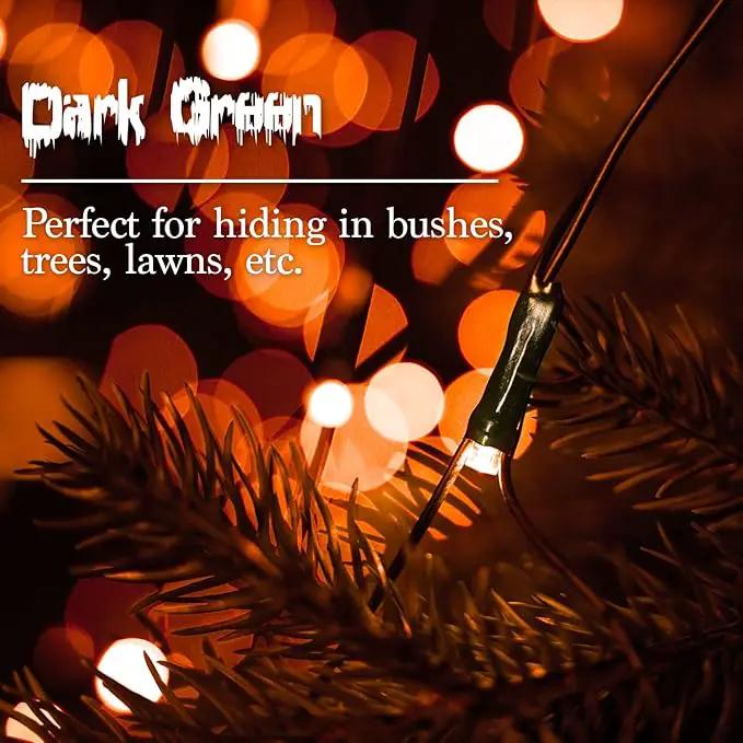 JMEXSUSS 360 LED 12ft x 5ft Halloween Net Lights - Connectable Orange Outdoor Mesh Lights With Remote, 8 Modes Plug-in for Bushes Shrubs Decorations by GreenHaven Gardens