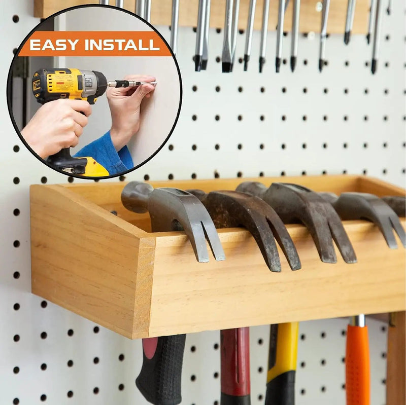 Screwdriver Organizer, Hammer Holder and Pliers Rack - Wall Mount Workshop Hand Tool Organizers and Storage by GreenHaven Gardens