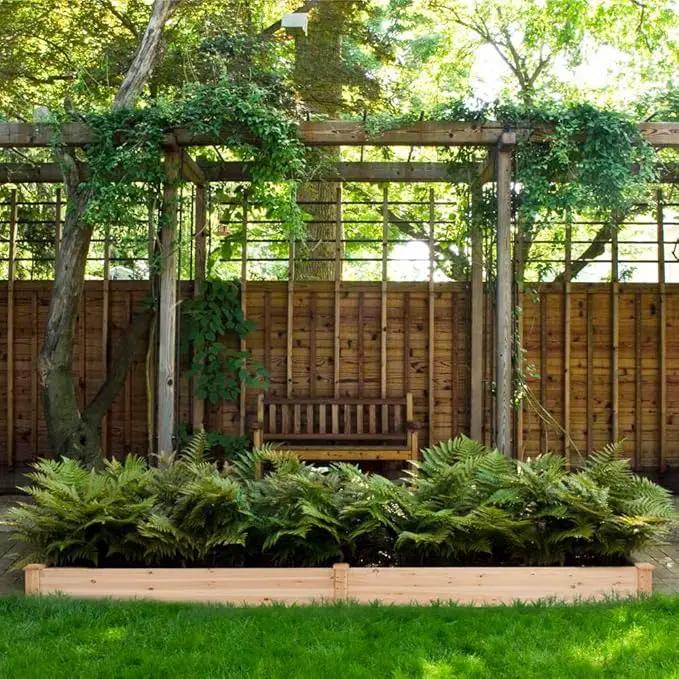 Yaheetech 8×4ft Wooden Horticulture Raised Garden Bed Divisible Elevated Planting Planter Box for Flowers/Vegetables/Herbs in Backyard/Patio Outdoor, Natural Wood, 93 x 48 x 10in by GreenHaven Gardens
