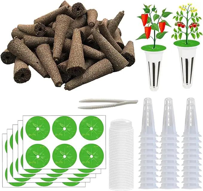 161PCS Hydroponic Pod Kit for Aerogarden and All Brands Growing System, Grow Anything Kit with 40 Grow Sponges, 40 Grow Baskets, 40 Grow Domes, 40 Pod Labels, 1 Tweezer, Herb Garden Planter Indoor Kit by GreenHaven Gardens