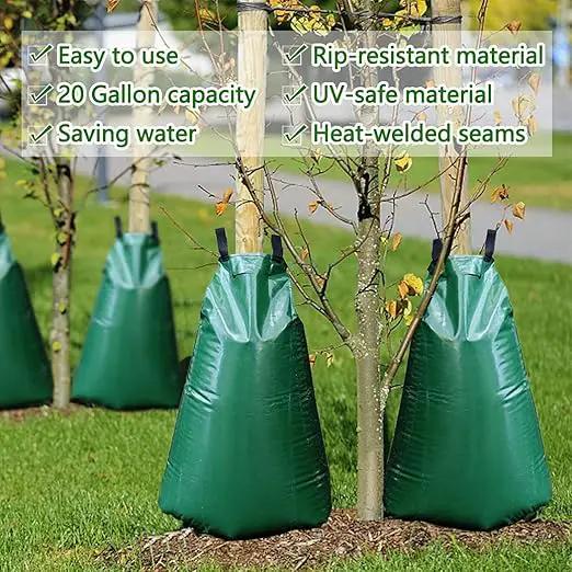 12 Pack 20 Gallon Tree Watering Bags, Reusable, Heavy Duty and Slow Release Gator Bags for Trees, Premium PVC Plant Drip Irrigation Bags,5-8 Hours Releasing Time by GreenHaven Gardens