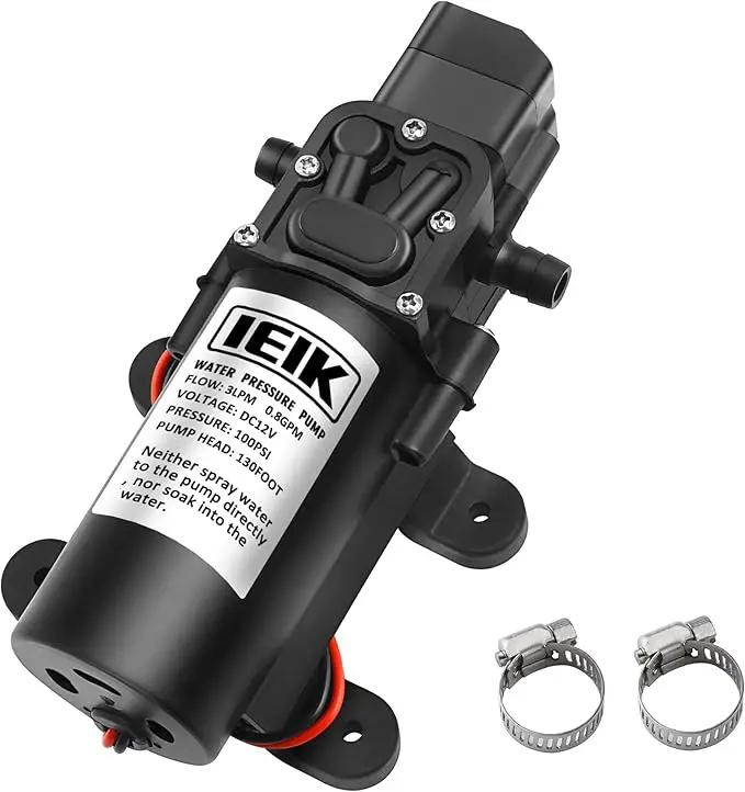 12 Volt Diaphragm Pump 3LPM 0.8 GPM 100PSI Self Priming Sprayer Pump 12V DC Fresh Water Pump Water Pressure Switch for RV Camper Marine Boat Lawn (30W) by GreenHaven Gardens