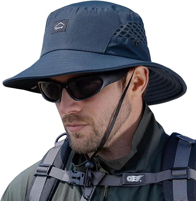 Fishing Hat, UPF50+ Wide Brim Sun Hat for Men Women, UV Protection Hiking Beach Bucket Hats Summer Safari Hat by GreenHaven Gardens