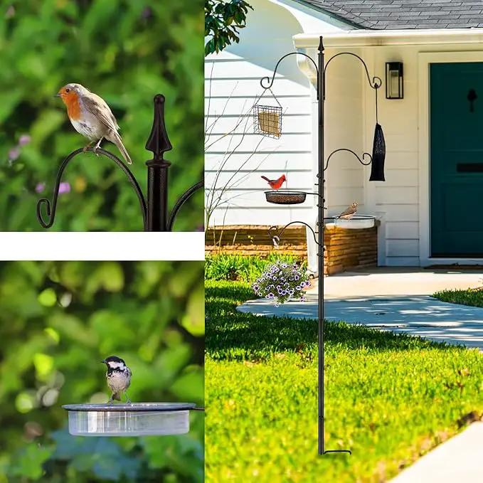Premium Bird Feeding Station Kit - Multi Feeder Hanging Set with Suet Cage, Bird Bath & Finch Sock Attractors by GreenHaven Gardens
