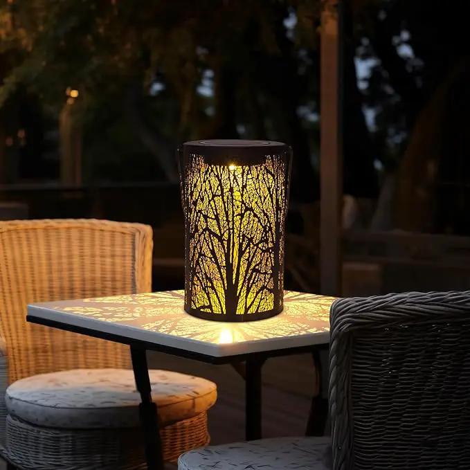Solar Lanterns for Outdoor Waterproof, Hanging Solar Lights Gifts for Women Mom, Tree Lantern Hanging/Standing for Patio, Lawn, Tabletop, Garden Decorative LED Lantern Black Tree by GreenHaven Gardens