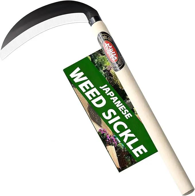 Japanese Weeding Sickle Garden Tool - Garden Hand Weeder Sickle Tool,Scythe Tool for Gardening,Manual Grass Sickle Carbon Steel Blade Cutter Gardening Quick Work (Weeding Sickle) by GreenHaven Gardens