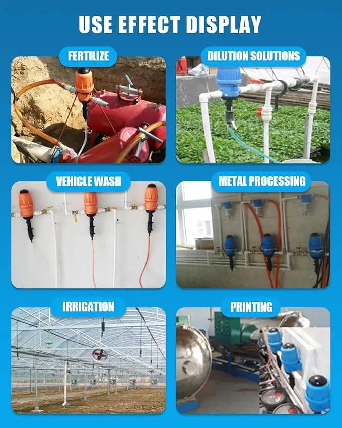 NEWTRY 0.4%-4% Fertilizer Injector for Drip Irrigation Adjustable Water Powered Dosing Pump 3/4" NPT by GreenHaven Gardens