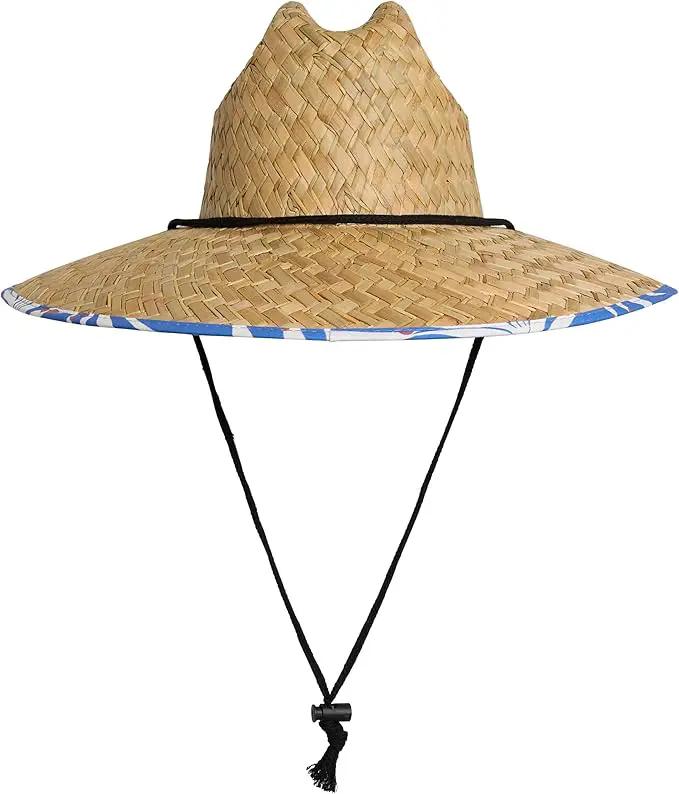 Quiksilver Men's Wide Brim Outdoor Lifeguard Straw Sun Hat by GreenHaven Gardens