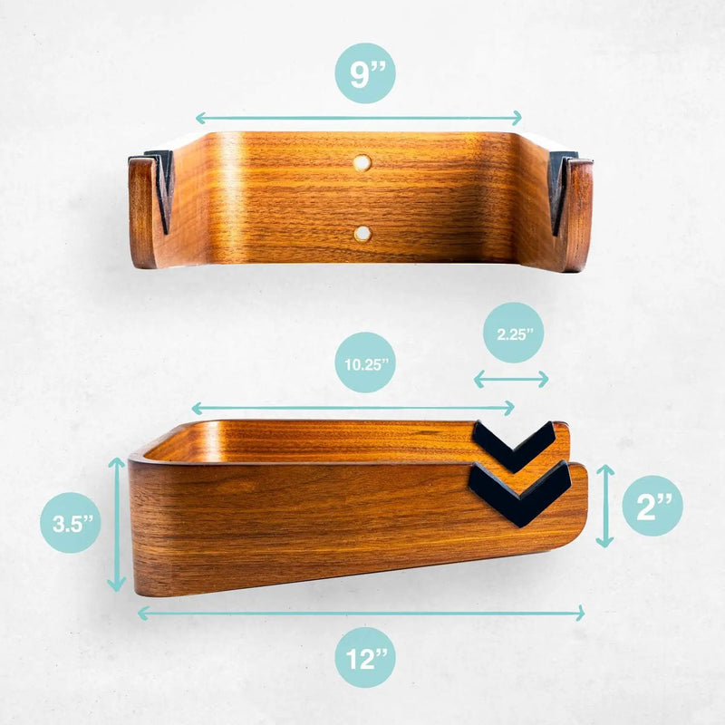 WOKK Wooden Bike Wall Mount - Horizontal Bicycle Wall mount for Home or Garage, Wall Bike Rack for apartment, Your Elegant Indoor Bike Storage by GreenHaven Gardens