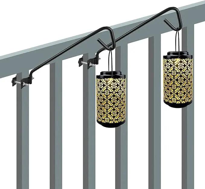 2 Packs 11 inches Fence Deck Hook Rail Hook Hanging Hook Mounting Kit Heavy Duty Bird Feeder Hook Decorative Hook Hanger for Bird Feeders Planters Suet Baskets Lanterns on Balcony Porch Railing Fence by GreenHaven Gardens