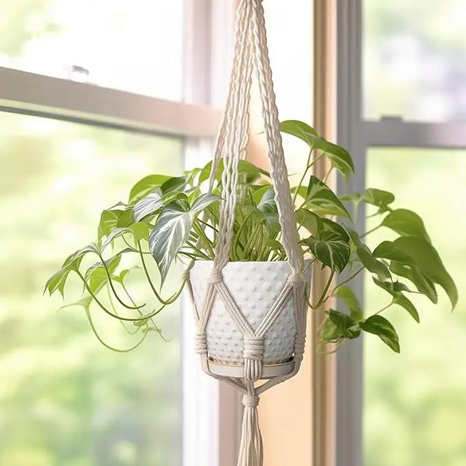 G EPGardening 6 Inch Ceramic Plant Pot with Drainage Hole and Saucer Round Planter Decorative Flower Plant Pot for Indoor Plants Outdoor White by GreenHaven Gardens