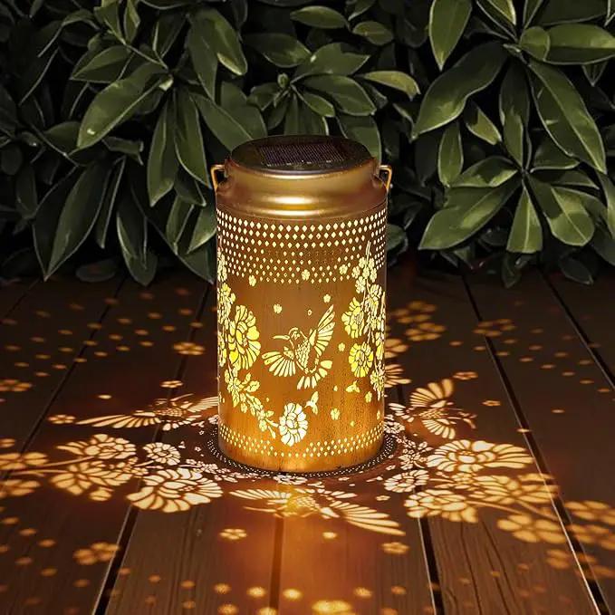 Hummingbird Solar Lanterns Outdoor Waterproof, Metal Hanging Lights Decorations for Garden Yard Lawn Patio, Unique Hummingbird Gifts for Women Mom Grandma Sister for Mother'Day Christmas by GreenHaven Gardens