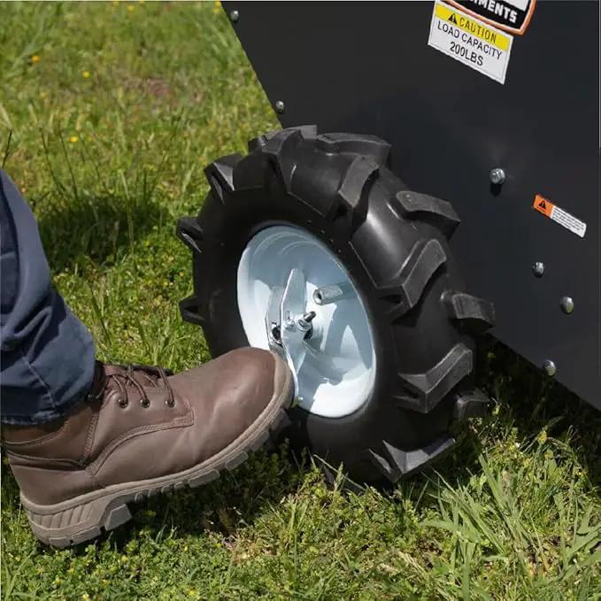 Titan Attachments Compact Manure Spreader, Rated 8.7 Cu. FT, Utility Tow-Behind ATV/UTV Lawn Tractor Spreader by GreenHaven Gardens
