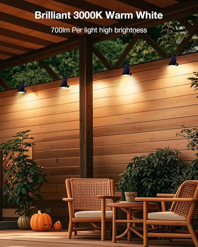 Solar Power Spotlight Outdoor Waterproof Landscape LED Accent Lighting for Yard, Tree, Plants, Walls, Path, Garden, Statues, Adjustable Brightness,Dusk to Dawn Long Lasting 6 Pack Warm White by GreenHaven Gardens