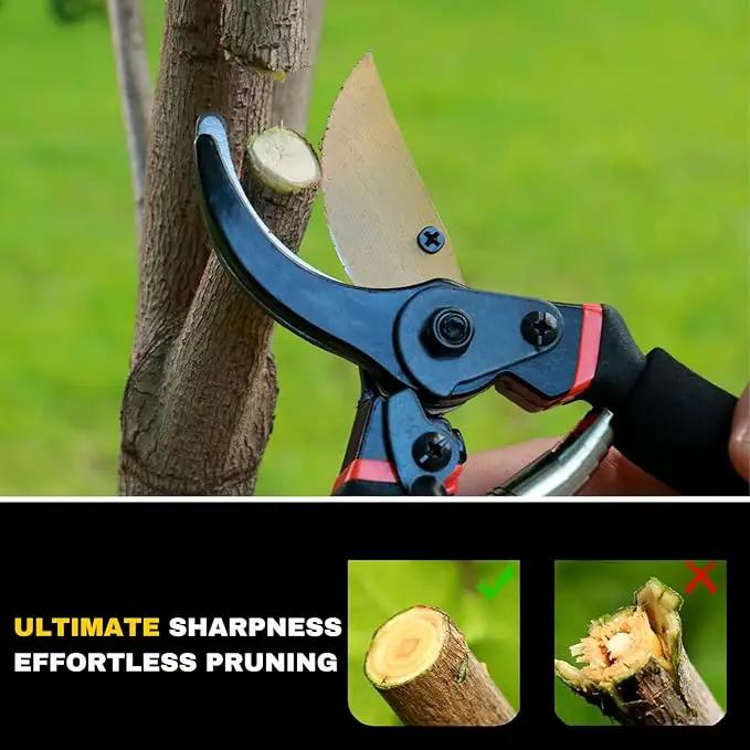 Garden Shears, Sharp Pruners for Gardening with Locking Mechanism, Ideal for Trimming, Harvesting by GreenHaven Gardens