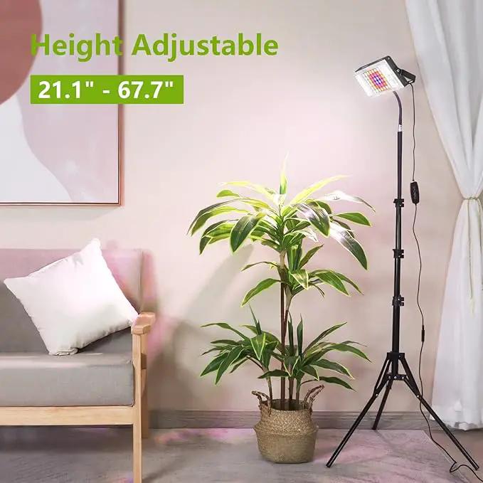 LBW Grow Light with Stand, Full Spectrum LED Plant Light for Indoor Plants, Floor Grow Lamp with 63" Adjustable Tripod, 4H/8H/12H Timer, 6 Dimmable Brightness, Ideal for Tall Plants by GreenHaven Gardens