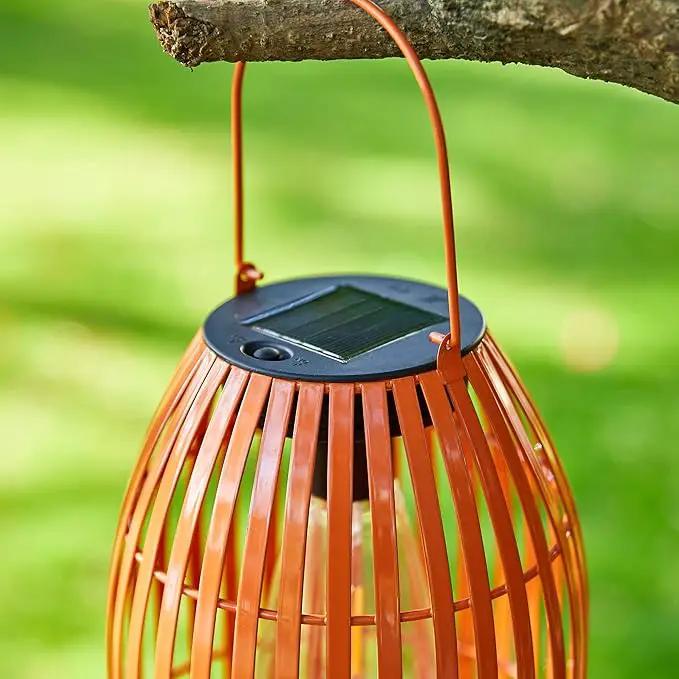 Solar Lantern Outdoor Waterproof Hanging Metal Birdcage Shaped Lantern Decorative Solar Light for Garden Yard Patio Porch by GreenHaven Gardens