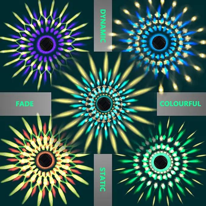 Solar Outdoor Lights - 2 Pack Color Changing Solar Pathway Lights, Waterproof, Maintains 10 Hours of Lighting for Garden, Landscape, Path, Yard, Patio, Driveway by GreenHaven Gardens