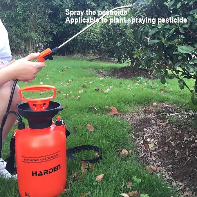 5L Heavy Duty Pressure Sprayer – Stainless Steel Rod & Brass Nozzle – Durable Garden Pump Sprayer for Lawn, Cleaning, Pesticides – Industrial Quality by GreenHaven Gardens