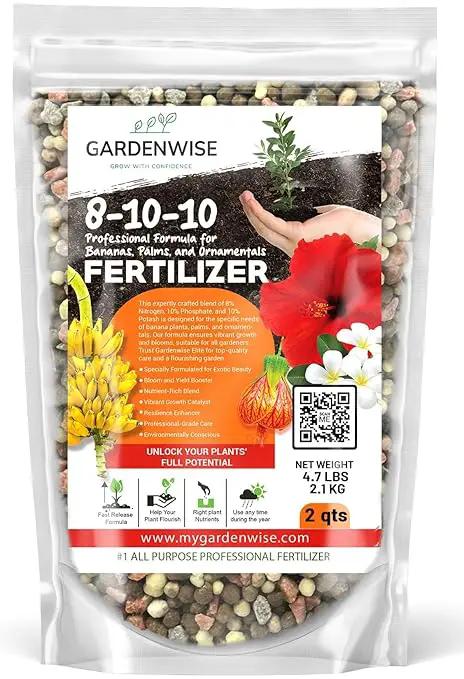 Elite 8-10-10 Professional Fertilizer for Banana, Flowering, and Fruit Trees, Ornamentals - Boosts Flowering & Fruiting - for Indoor & Outdoor Plants (2 QUARTS) by GreenHaven Gardens