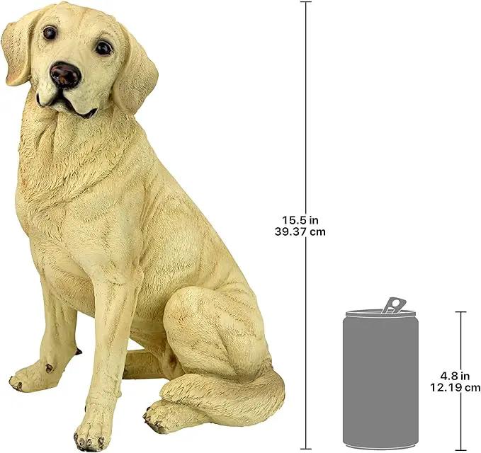 Design Toscano Golden Labrador Retriever Dog Garden Statue, 15 Inch, Full Color by GreenHaven Gardens
