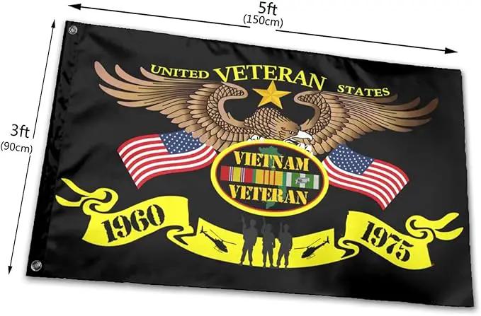 Vietnam Veteran Flag 3x5 Ft Indoor/Outdoor Yard Garden Lawn Holiday Decoration Banner Sign by GreenHaven Gardens