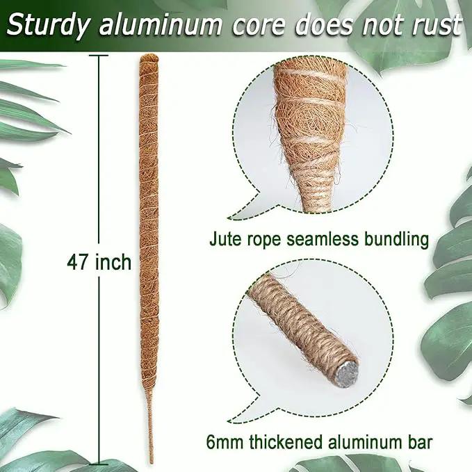 Bendable Moss Pole, 47 Inch Moss Poles for Plants Monstera, Tall Moss Poles for Climbing Plants Indoor, Large Moss Pole Support, Garden Trellis Plant Stand Stakes for Potted Plants, Pothos by GreenHaven Gardens
