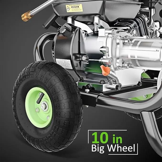 Gas Pressure Washer, 4200 PSI and 4.0 Max GPM Commercial Gas Power Washer, Spray Gun and Wand, 5 Nozzle Set, for Cars/Fences/Driveways/Homes/Patios/Furniture by GreenHaven Gardens