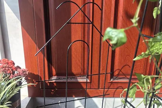 ARIFARO 32'' Metal Garden Trellis for Climbing Plants, Indoor/Outdoor Sturdy Plant Trellis for Potted Plants,House Plants, Climbing Vines, Pack of 4, Black by GreenHaven Gardens