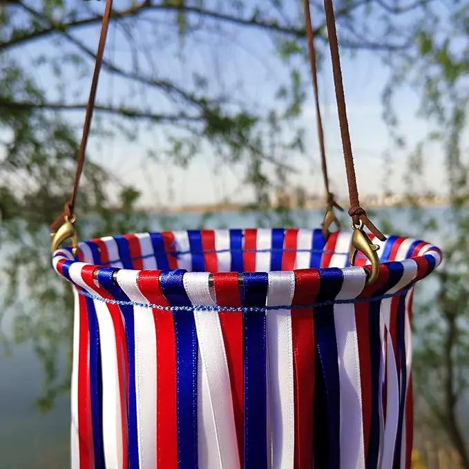 Satin Ribbon Windsock Streamer, Outdoor Decorations for Your Patio, Garden, Yard, Dock and Camper, 41-Inch, WS41-LBH by GreenHaven Gardens
