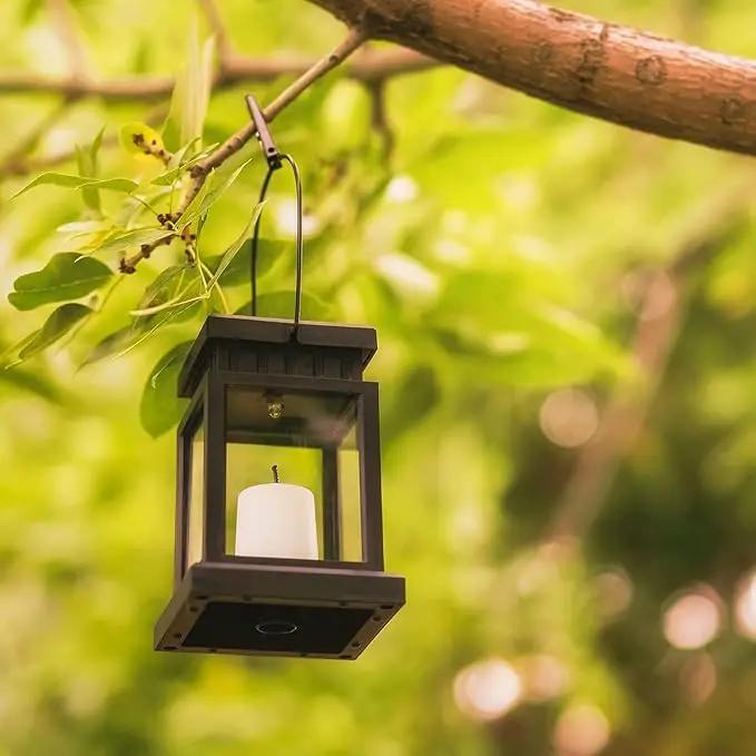 GIGALUMI Solar Lanterns Outdoor Waterproof, 4 Pack Hanging Solar Lanterns for Outside, Candle Effect Outdoor Lights for Pathway, Garden, Patio, Lawn, Porch, Gazebo, Tent, Tree, Yard(Constant Lights) by GreenHaven Gardens