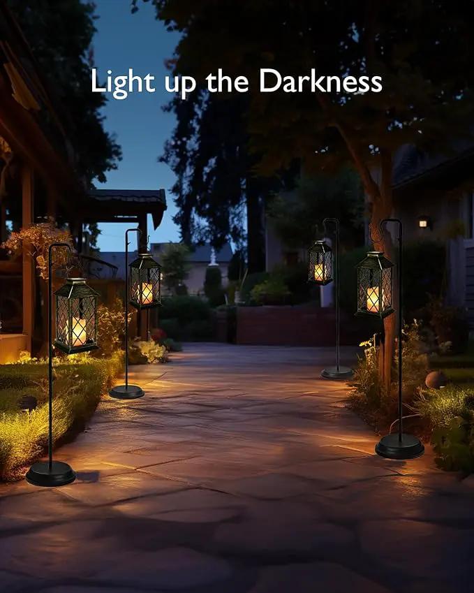 Homemory Solar Lanterns Outdoor Waterproof Hanging with Flickering Flameless Candles, 2 Pack Garden Outdoor Lantern Decorative for Patio Front Porch Backyard Balcony Cabin Outside (Bronze) by GreenHaven Gardens
