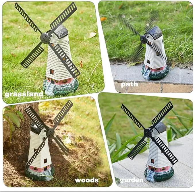 pearlstar Solar Garden Outdoor Windmill Lighthouse - 20" Solar Powered LED Lighthouse Garden Statue Waterproof Decorative Light for Landscape Decor Lawn Garden Table Patio Pathway Yard by GreenHaven Gardens