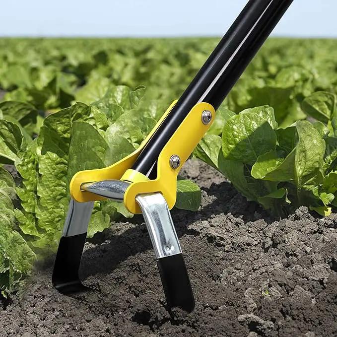 Garden Hoe，7.5FT Weeding Tools for Garden,Handheld Weeding Rake Planting Vegetables Farm,Sharp Durable Gardening Gifts for Hoe Garden Tool Traditional Steel Quenching Forging Process by GreenHaven Gardens