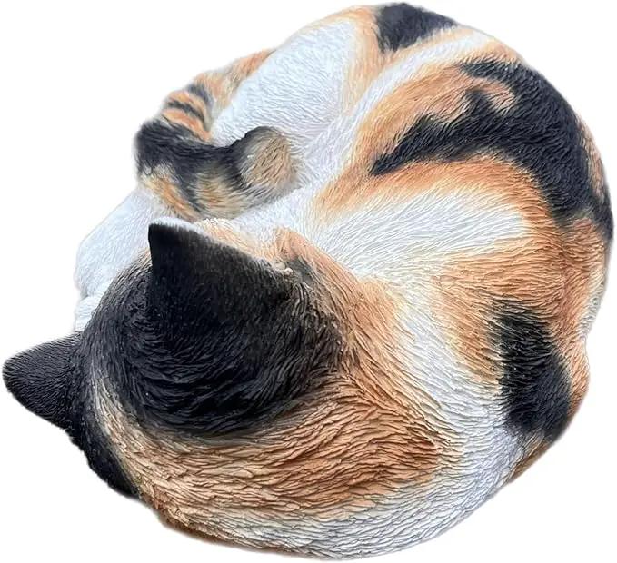 Hi-Line Gift Ltd. Sleeping Calico Cat Garden Statue by GreenHaven Gardens