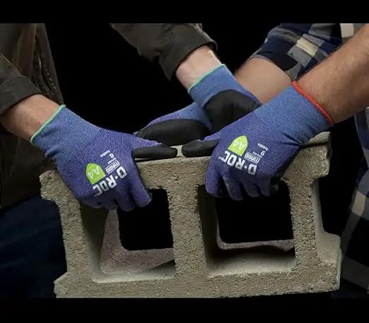 MAGID D-ROC ANSI A4 AeroDex Polyurethane Palm Coated Work Gloves, 1 Pair, 0 by GreenHaven Gardens