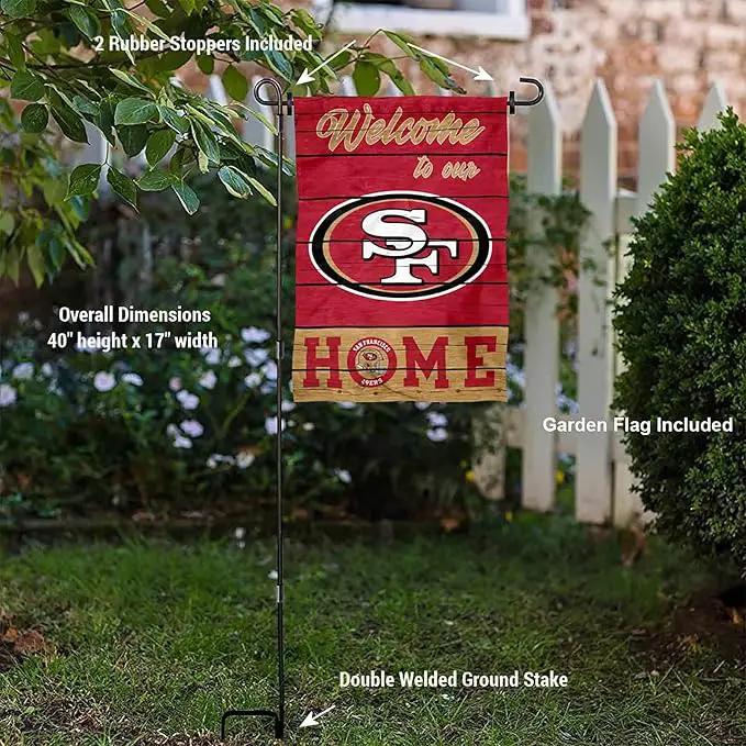 WinCraft San Francisco 49ers Welcome to Our Home Garden Flag and Flagpole Mount by GreenHaven Gardens
