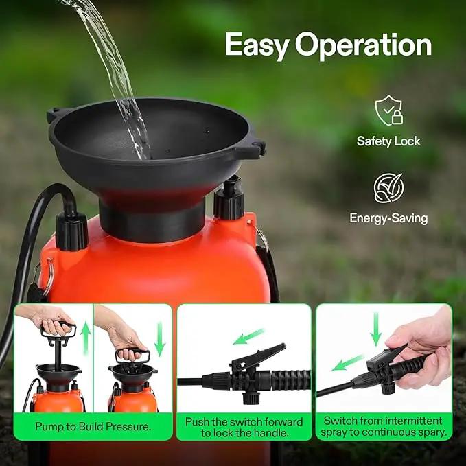VIVOSUN 1.85-Gallon Pump Pressure Sprayer, Pressurized Lawn & Garden Water Spray Bottle with Adjustable Shoulder Strap, for Spraying Plants, Garden Watering and Household Cleaning by GreenHaven Gardens